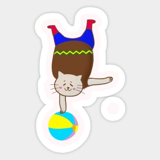 acrobatics cat Sticker